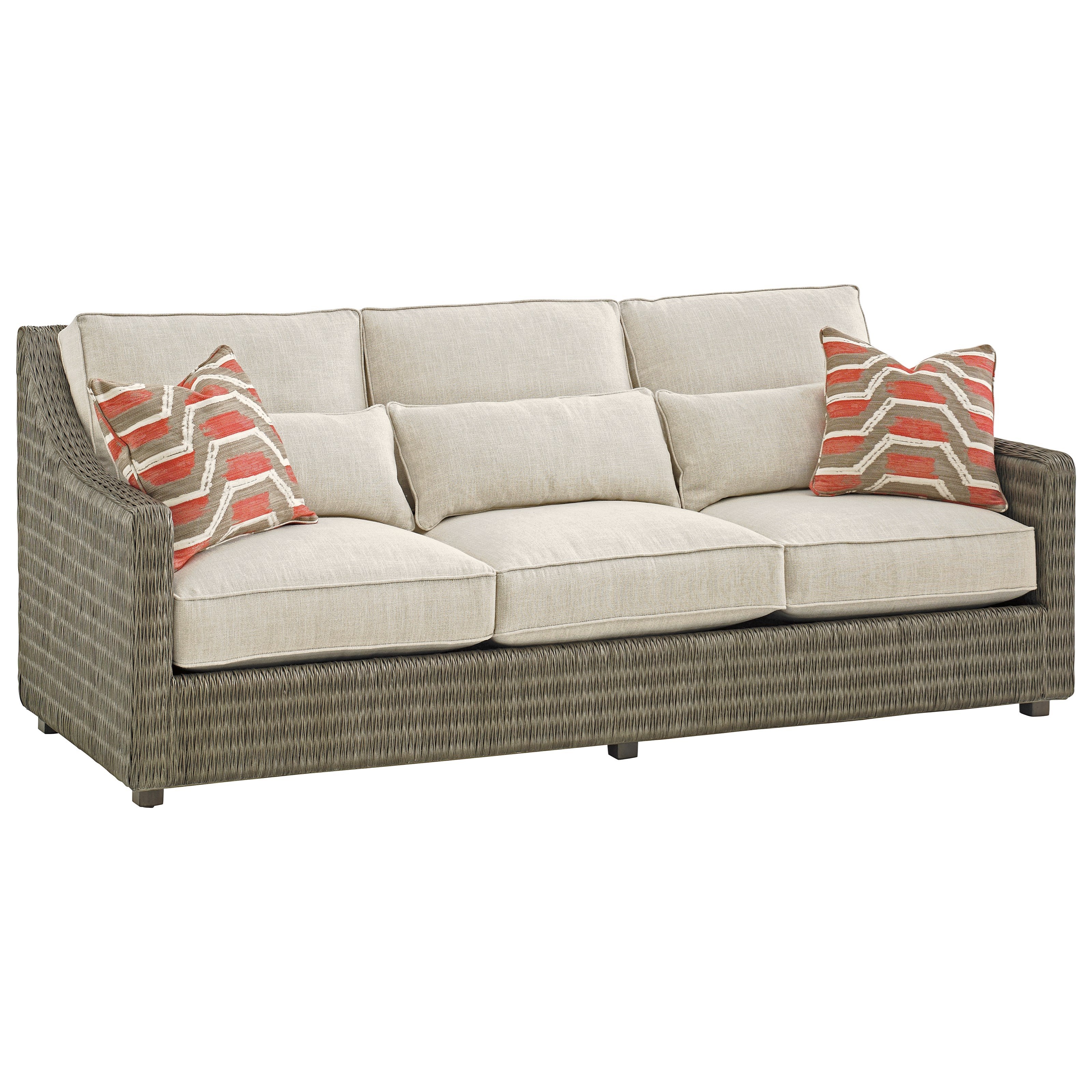 Tommy Bahama Home Cypress Point 747033 Hayes Woven Wicker Sofa with